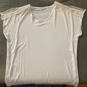 NWOT LOFT Mixed Media Top, L